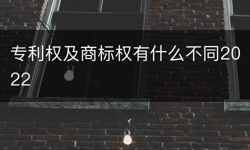 专利权及商标权有什么不同2022