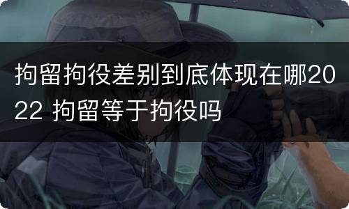 拘留拘役差别到底体现在哪2022 拘留等于拘役吗