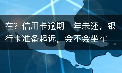 在？信用卡逾期一年未还，银行卡准备起诉，会不会坐牢