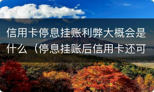 信用卡停息挂账利弊大概会是什么（停息挂账后信用卡还可以使用吗）