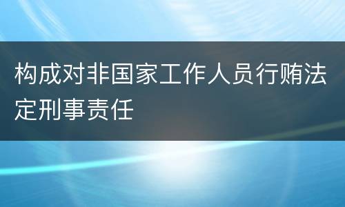 构成对非国家工作人员行贿法定刑事责任