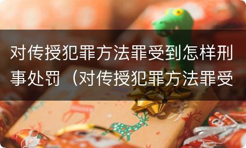 对传授犯罪方法罪受到怎样刑事处罚（对传授犯罪方法罪受到怎样刑事处罚呢）