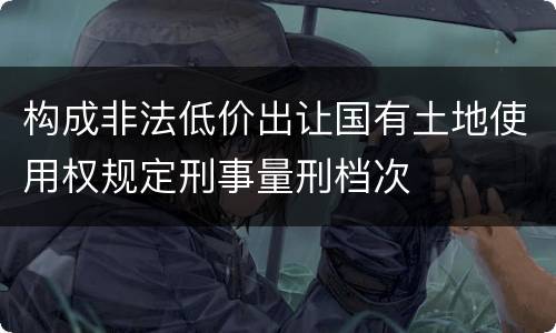 构成非法低价出让国有土地使用权规定刑事量刑档次