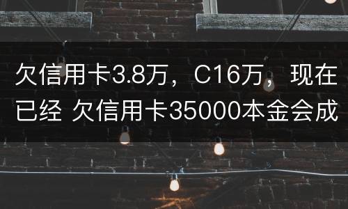 欠信用卡3.8万，C16万，现在已经 欠信用卡35000本金会成为老赖吗