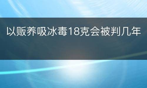 以贩养吸冰毒18克会被判几年