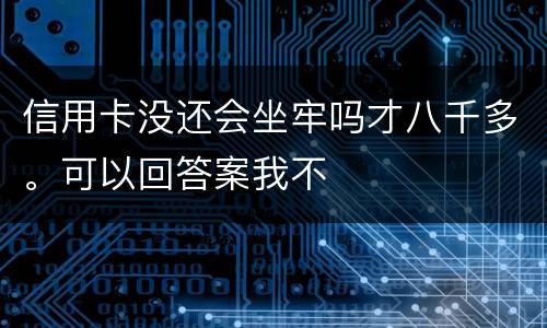 信用卡没还会坐牢吗才八千多。可以回答案我不