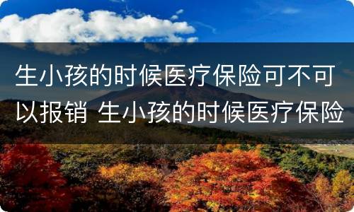 生小孩的时候医疗保险可不可以报销 生小孩的时候医疗保险可不可以报销呢