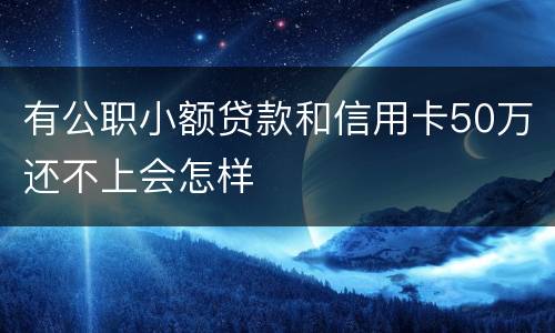 有公职小额贷款和信用卡50万还不上会怎样