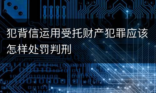 犯背信运用受托财产犯罪应该怎样处罚判刑