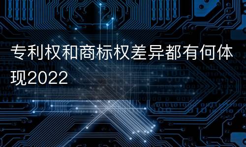 专利权和商标权差异都有何体现2022