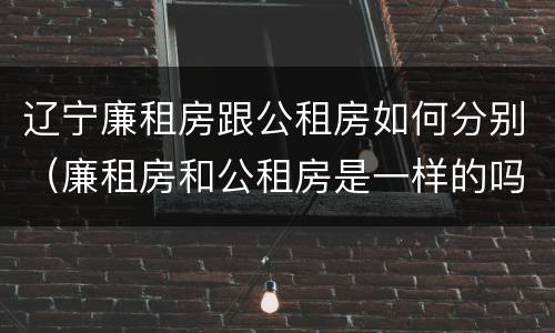 辽宁廉租房跟公租房如何分别（廉租房和公租房是一样的吗）