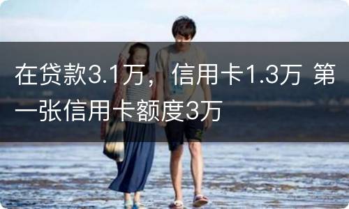 在贷款3.1万，信用卡1.3万 第一张信用卡额度3万