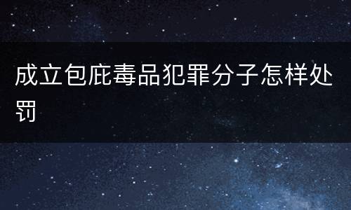 成立包庇毒品犯罪分子怎样处罚