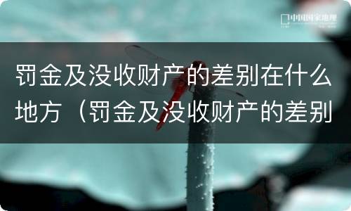 罚金及没收财产的差别在什么地方（罚金及没收财产的差别在什么地方查）