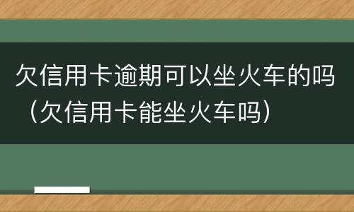 欠信用卡逾期可以坐火车的吗（欠信用卡能坐火车吗）