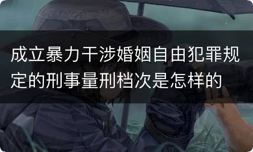 成立暴力干涉婚姻自由犯罪规定的刑事量刑档次是怎样的