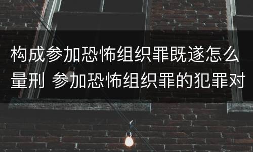 构成参加恐怖组织罪既遂怎么量刑 参加恐怖组织罪的犯罪对象