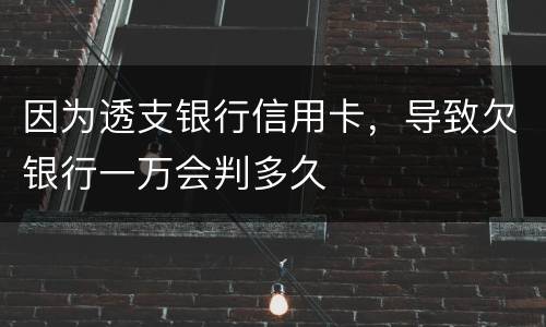 因为透支银行信用卡，导致欠银行一万会判多久