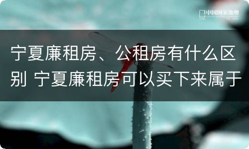 宁夏廉租房、公租房有什么区别 宁夏廉租房可以买下来属于自己吗