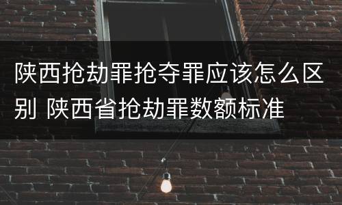 陕西抢劫罪抢夺罪应该怎么区别 陕西省抢劫罪数额标准