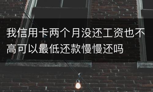 我信用卡两个月没还工资也不高可以最低还款慢慢还吗