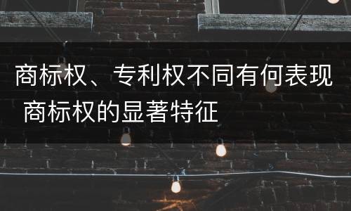 商标权、专利权不同有何表现 商标权的显著特征