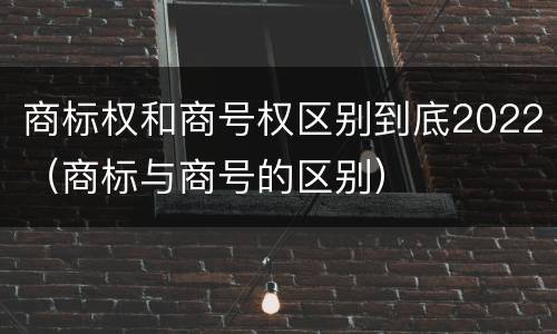 商标权和商号权区别到底2022（商标与商号的区别）