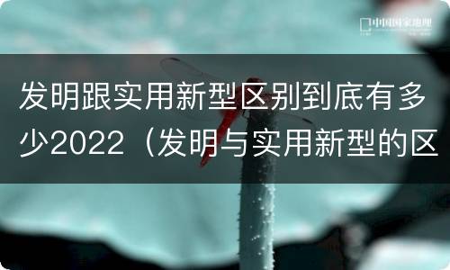 发明跟实用新型区别到底有多少2022（发明与实用新型的区别有）