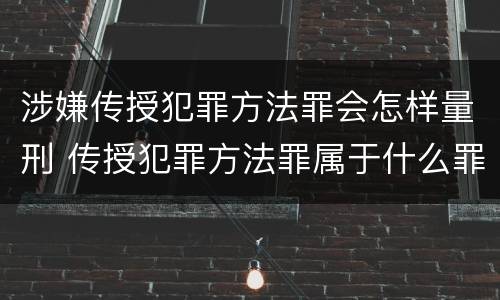 涉嫌传授犯罪方法罪会怎样量刑 传授犯罪方法罪属于什么罪