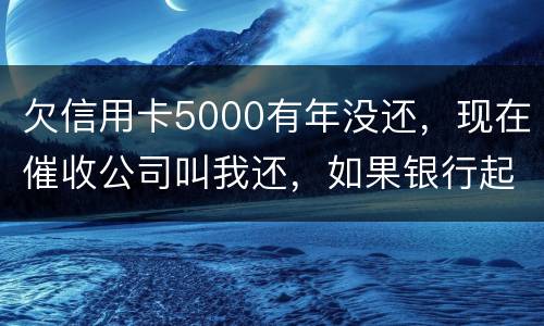 欠信用卡5000有年没还，现在催收公司叫我还，如果银行起诉我会坐牢吗