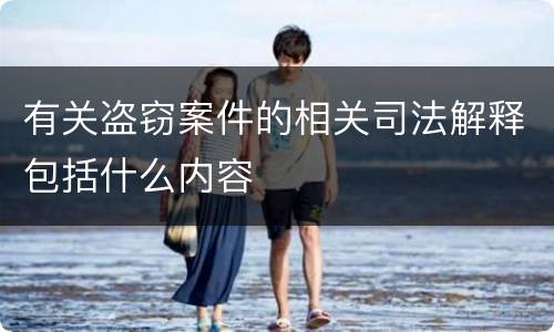 有关盗窃案件的相关司法解释包括什么内容