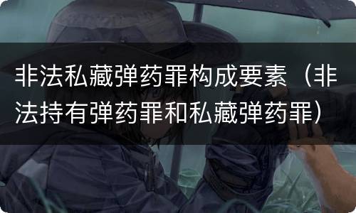 非法私藏弹药罪构成要素（非法持有弹药罪和私藏弹药罪）