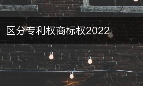 区分专利权商标权2022