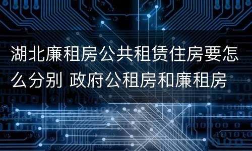 湖北廉租房公共租赁住房要怎么分别 政府公租房和廉租房