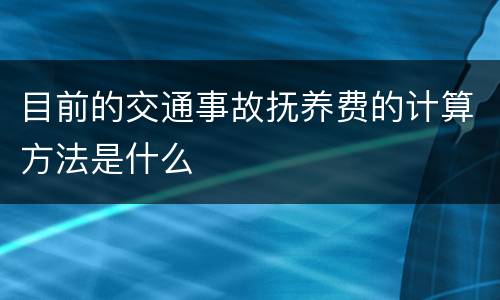 目前的交通事故抚养费的计算方法是什么