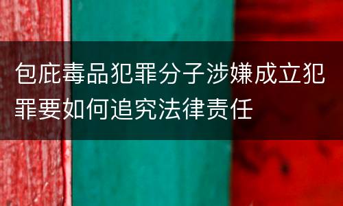 包庇毒品犯罪分子涉嫌成立犯罪要如何追究法律责任