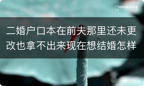 二婚户口本在前夫那里还未更改也拿不出来现在想结婚怎样去办手续