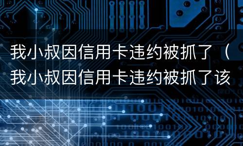 我小叔因信用卡违约被抓了（我小叔因信用卡违约被抓了该怎么办）