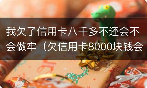 我欠了信用卡八千多不还会不会做牢（欠信用卡8000块钱会坐牢吗）