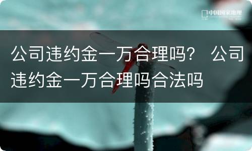 公司违约金一万合理吗？ 公司违约金一万合理吗合法吗