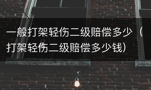 一般打架轻伤二级赔偿多少（打架轻伤二级赔偿多少钱）