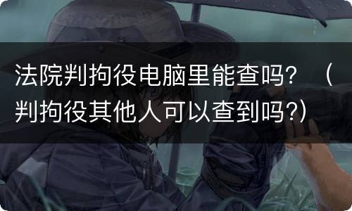 法院判拘役电脑里能查吗？（判拘役其他人可以查到吗?）