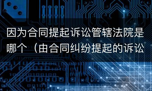 因为合同提起诉讼管辖法院是哪个（由合同纠纷提起的诉讼应由何地人民法院管辖）