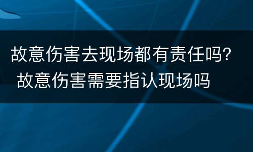 故意伤害去现场都有责任吗？ 故意伤害需要指认现场吗