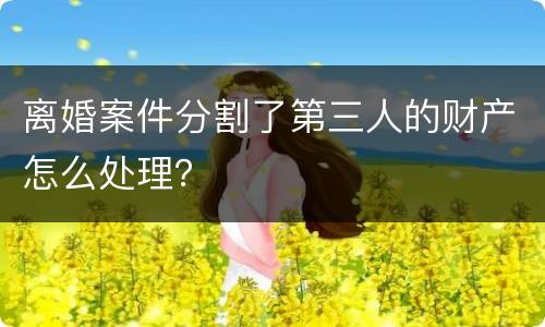 离婚案件分割了第三人的财产怎么处理？