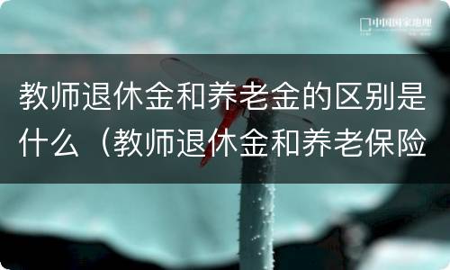 教师退休金和养老金的区别是什么（教师退休金和养老保险一样吗）