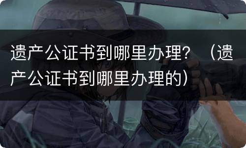 遗产公证书到哪里办理？（遗产公证书到哪里办理的）