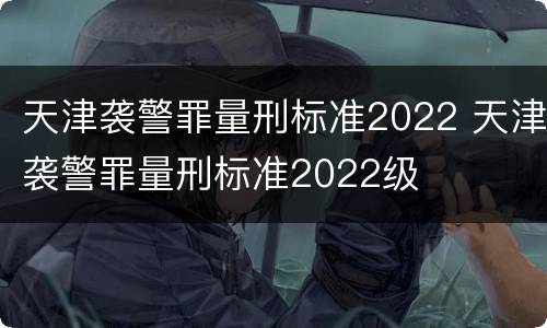 天津袭警罪量刑标准2022 天津袭警罪量刑标准2022级