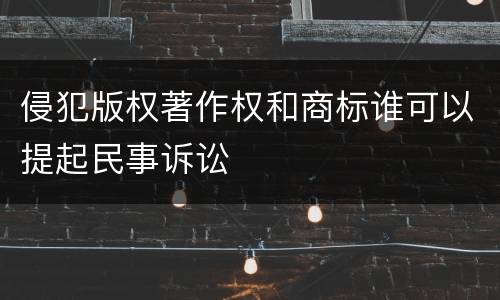 侵犯版权著作权和商标谁可以提起民事诉讼