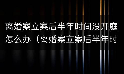 离婚案立案后半年时间没开庭怎么办（离婚案立案后半年时间没开庭怎么办呢）